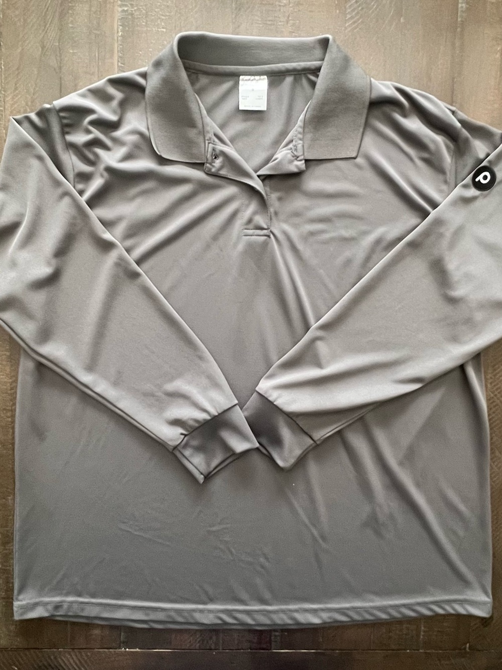 Publix Polo Women’s Long Sleeve Shirt Work Uniform Employee Gray Size Small